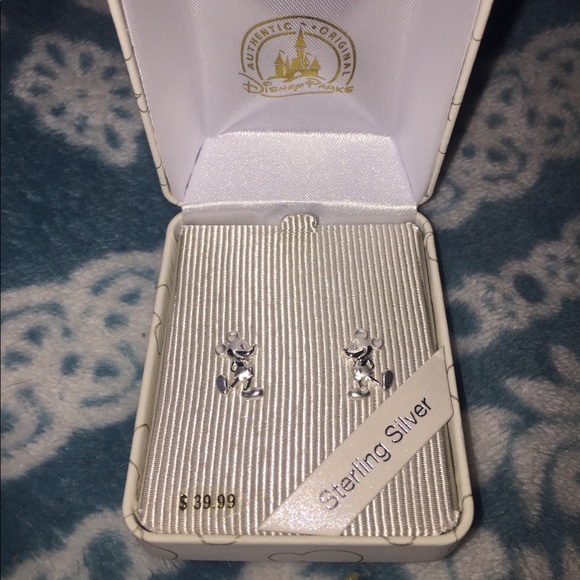 Disney Parks Sterling Silver Mickey Mouse Earrings